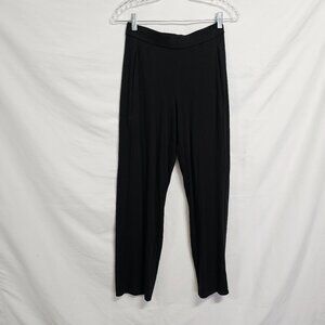Eileen Fisher Pull On Straight Leg Women Pants Size PP Black Viscose